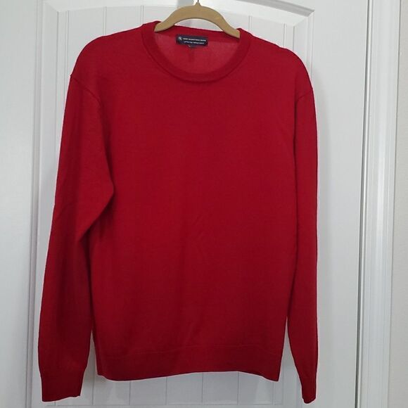 Hart Schaffner Marx, Women’s Extra Fine Wool, Merino Crewneck Red Sweater. Large - Picture 1 of 4